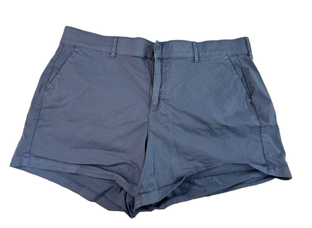 Belle Isle by Torrid Women's Chino Shorts Mid Rise Cuffed Stretch Size 18 Blue